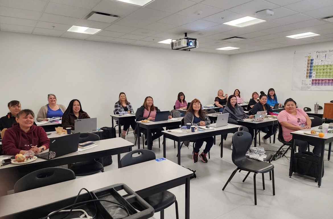 Lisa Mason and her cohort attending class.