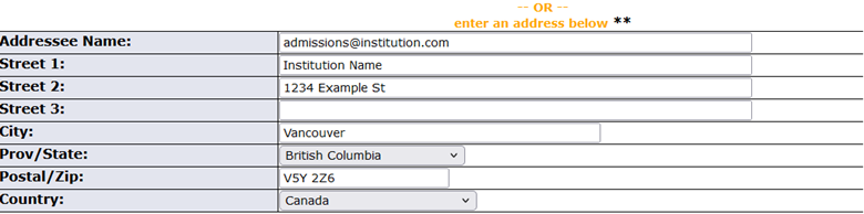 email fields