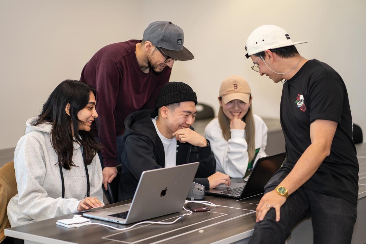 Five students in Langara’s Flexible Design & Development Program.