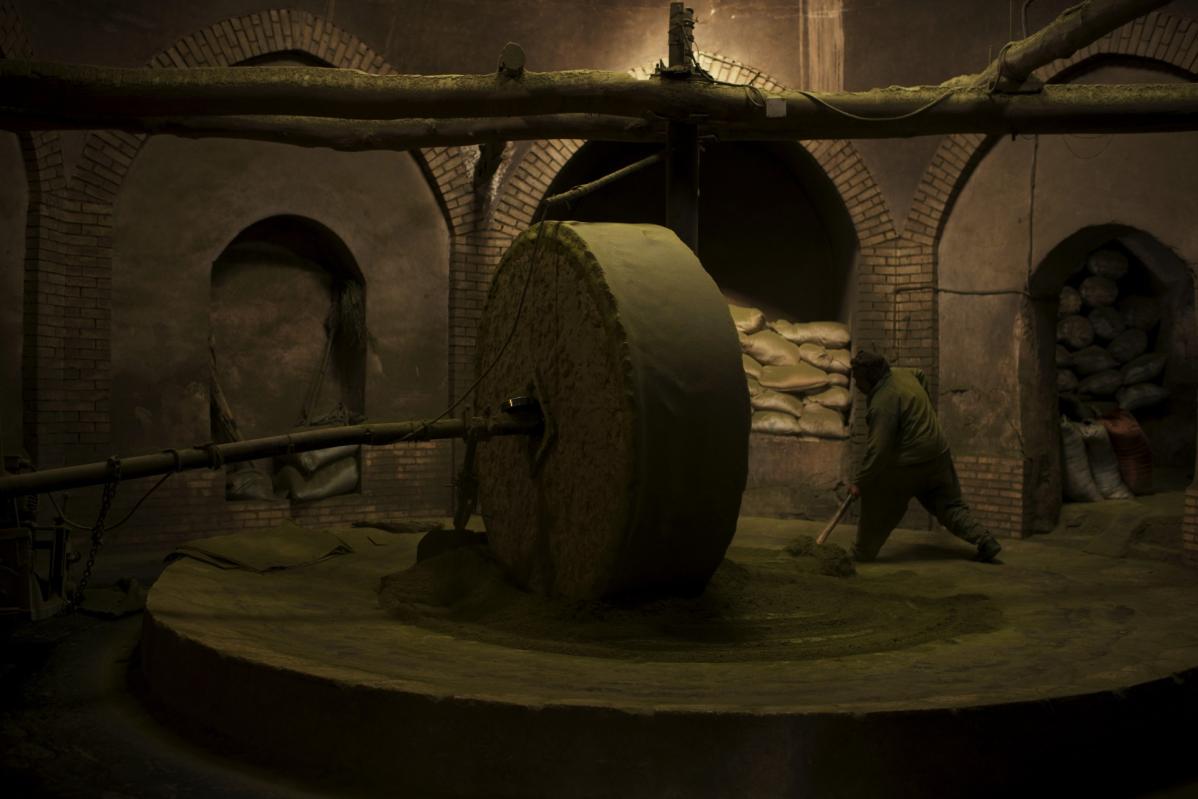 A photo of a turning stone in Iran.