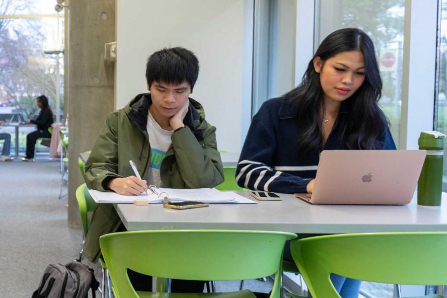 Students Learning at the Library